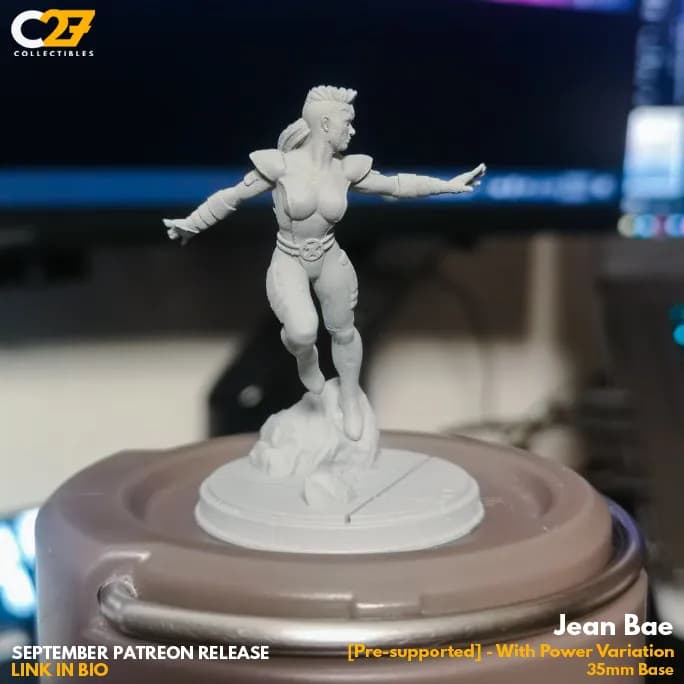 STL - Figura Jean Bae estilo cómic render 4