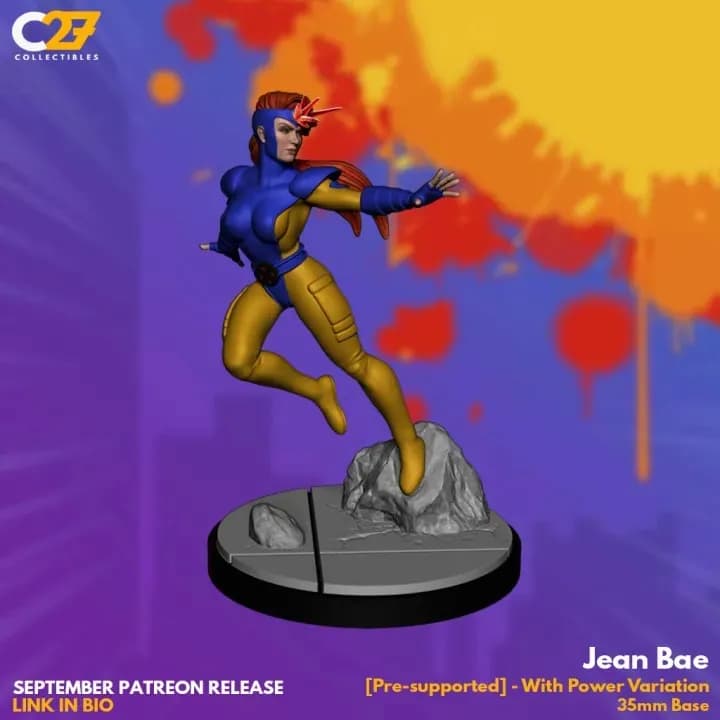 STL - Figura Jean Grey render 2