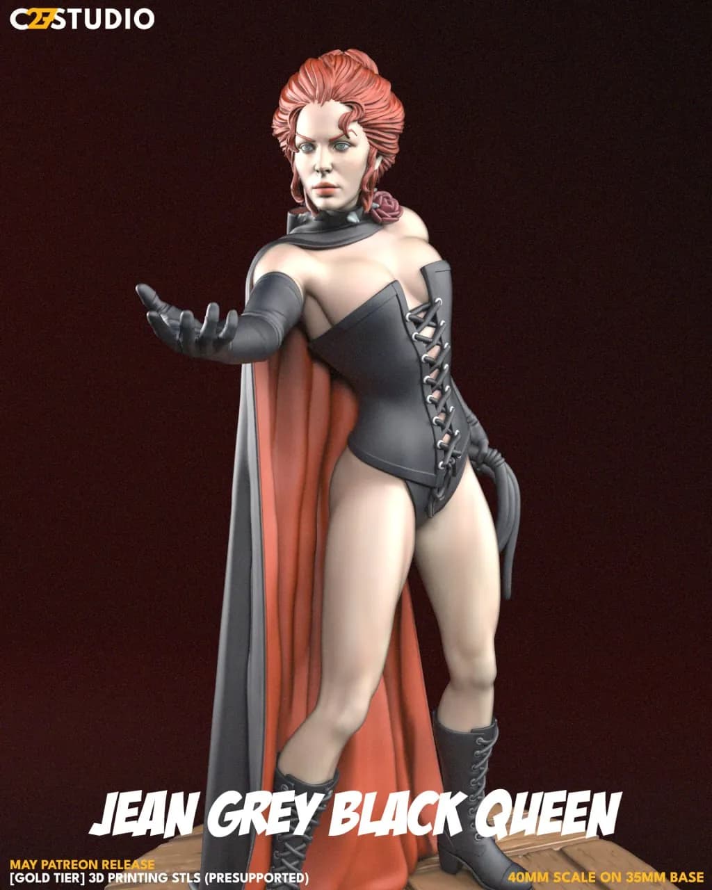 STL - Figura Jean Grey Black Queen