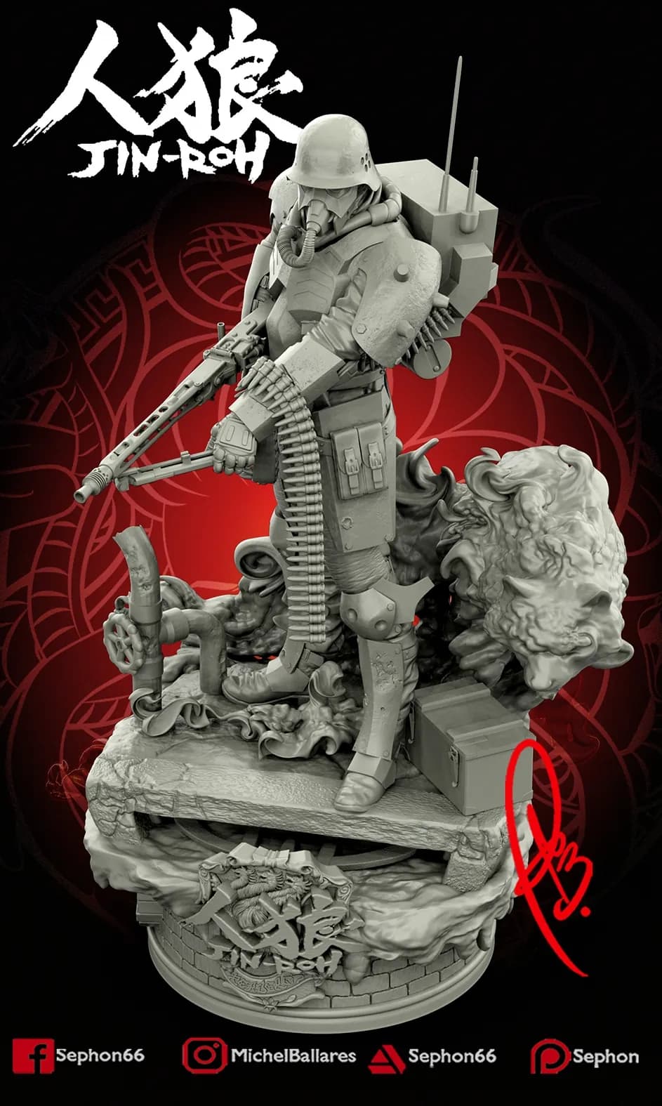 STL - Figura Jin Roh 2 render 4