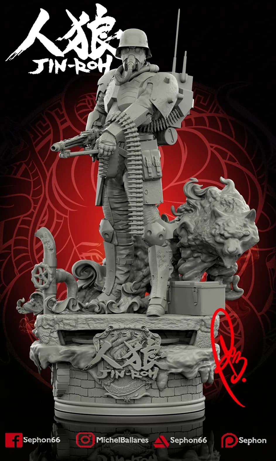STL - Figura Jin Roh 2 render 5