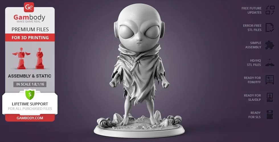 STL - Figura Jiren Infantil render 2
