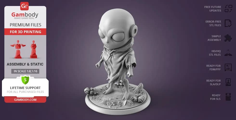 STL - Figura Jiren Infantil render 3