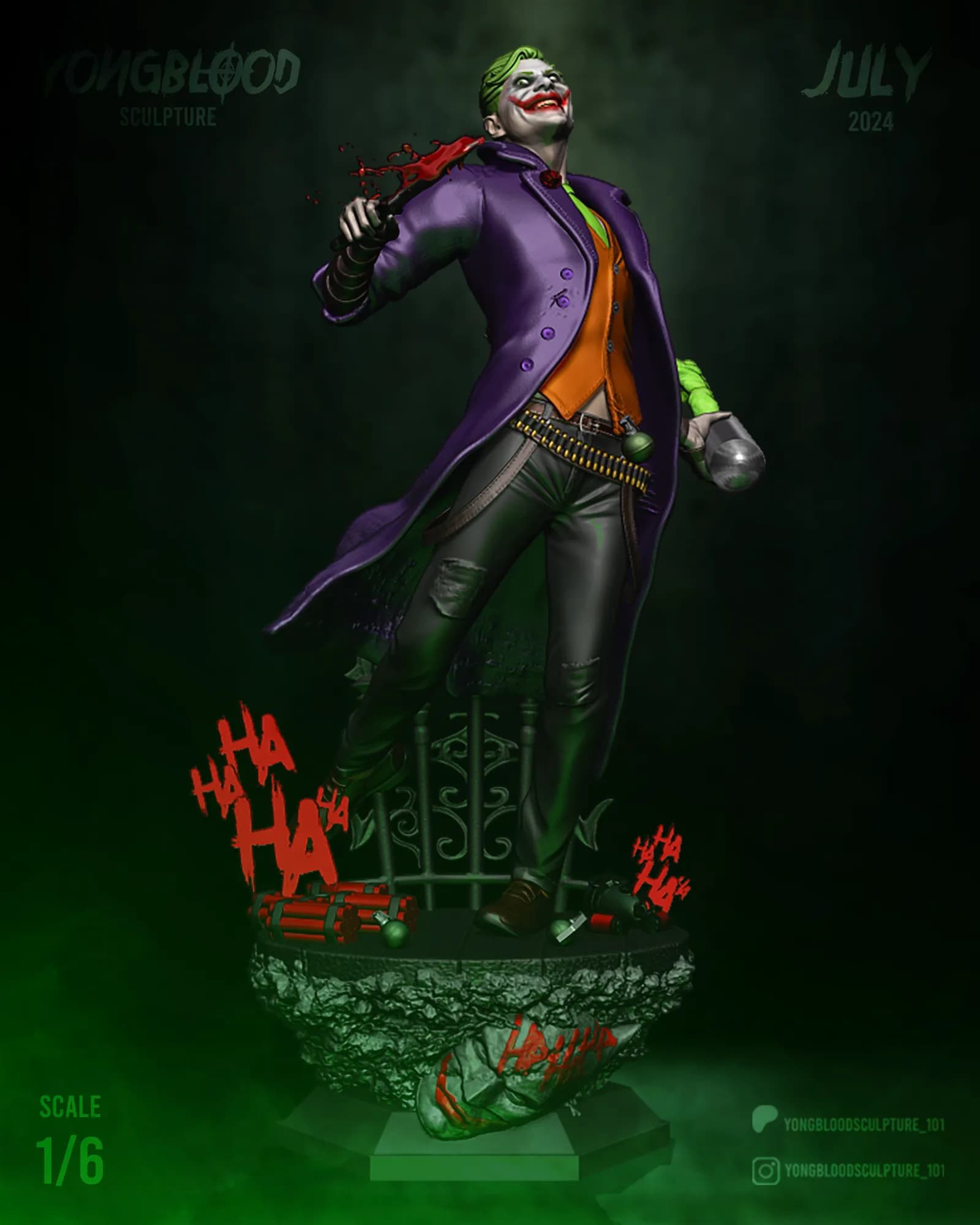 STL - Figura Joker estilo sastre render 2