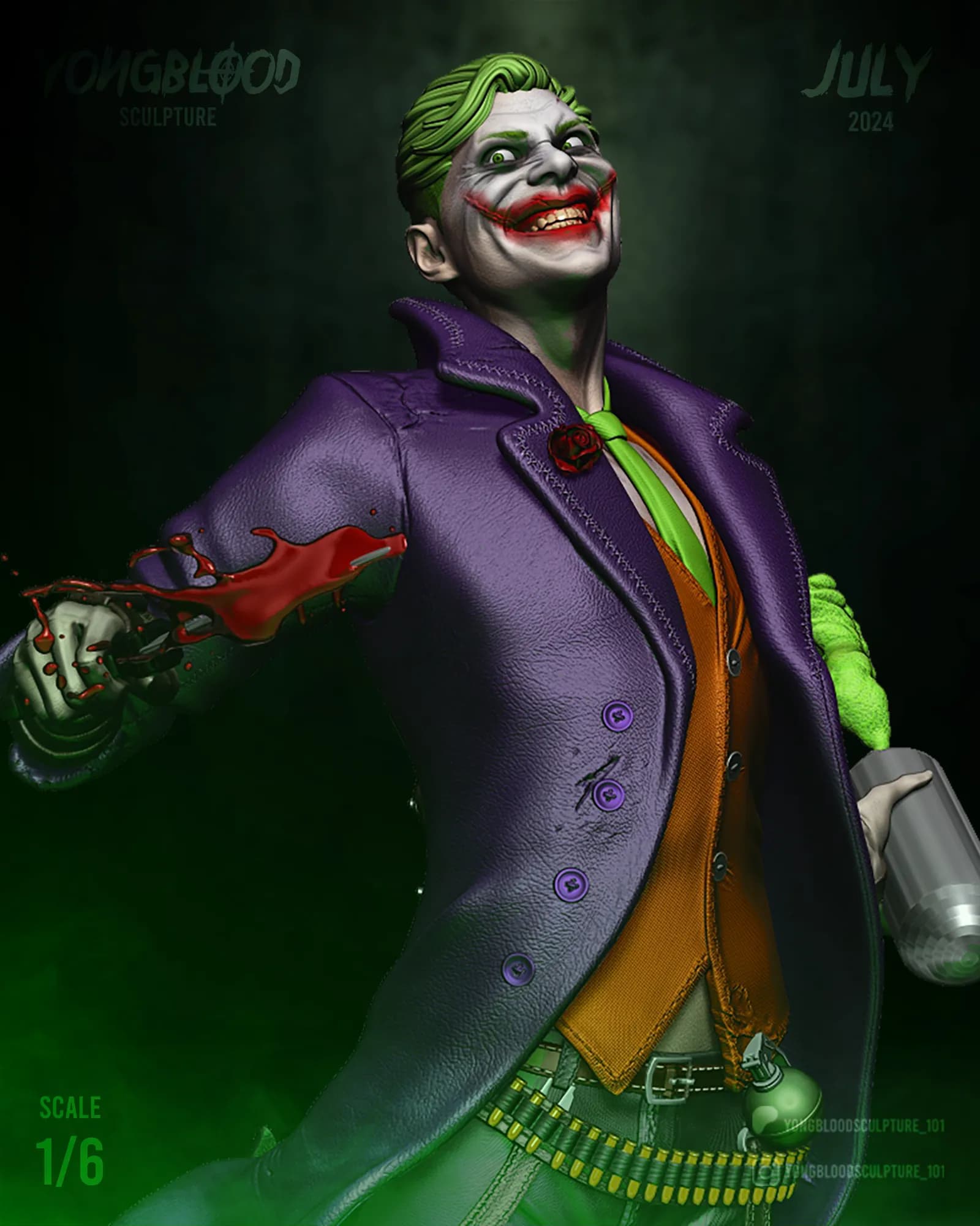 STL - Figura Joker estilo sastre render 3