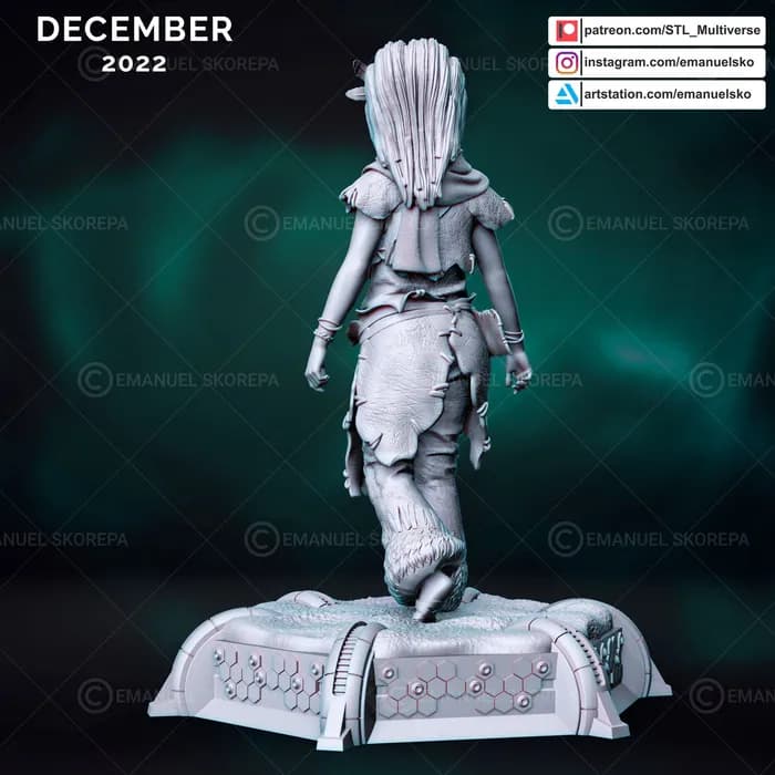 STL - Figura Joven Aloy render 4