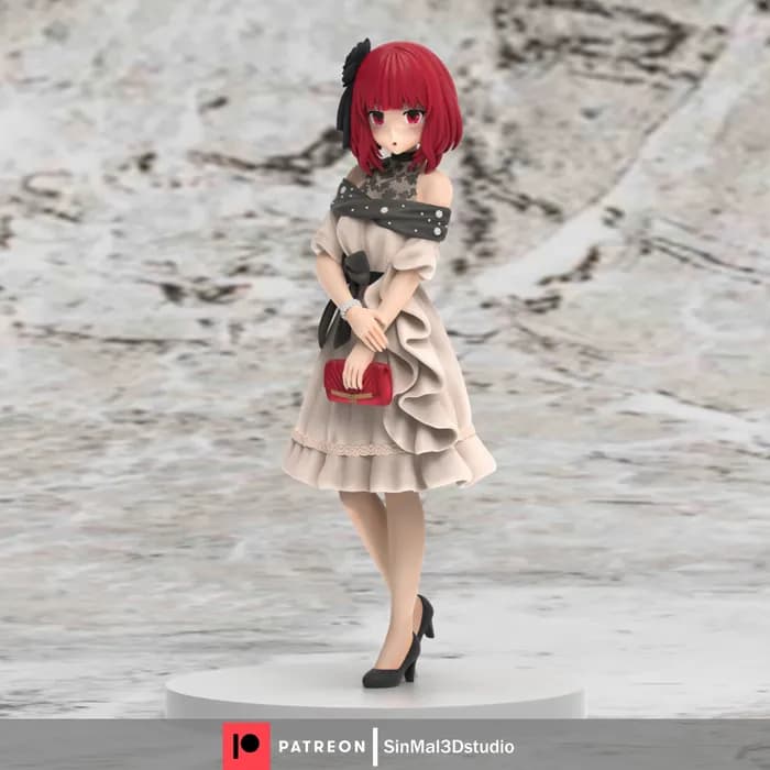 STL - Figura Kana EstiloLolita render 3