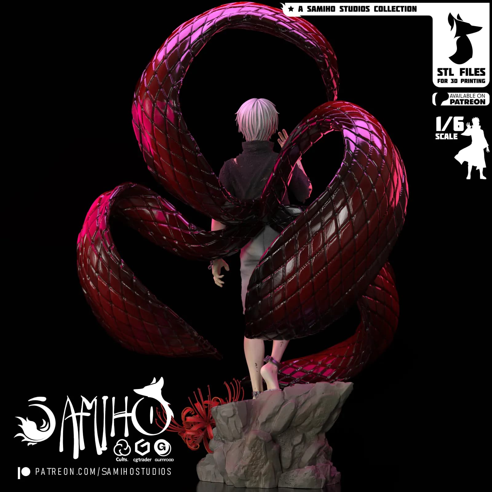 STL - Figura Kaneki Ken Anime render 3