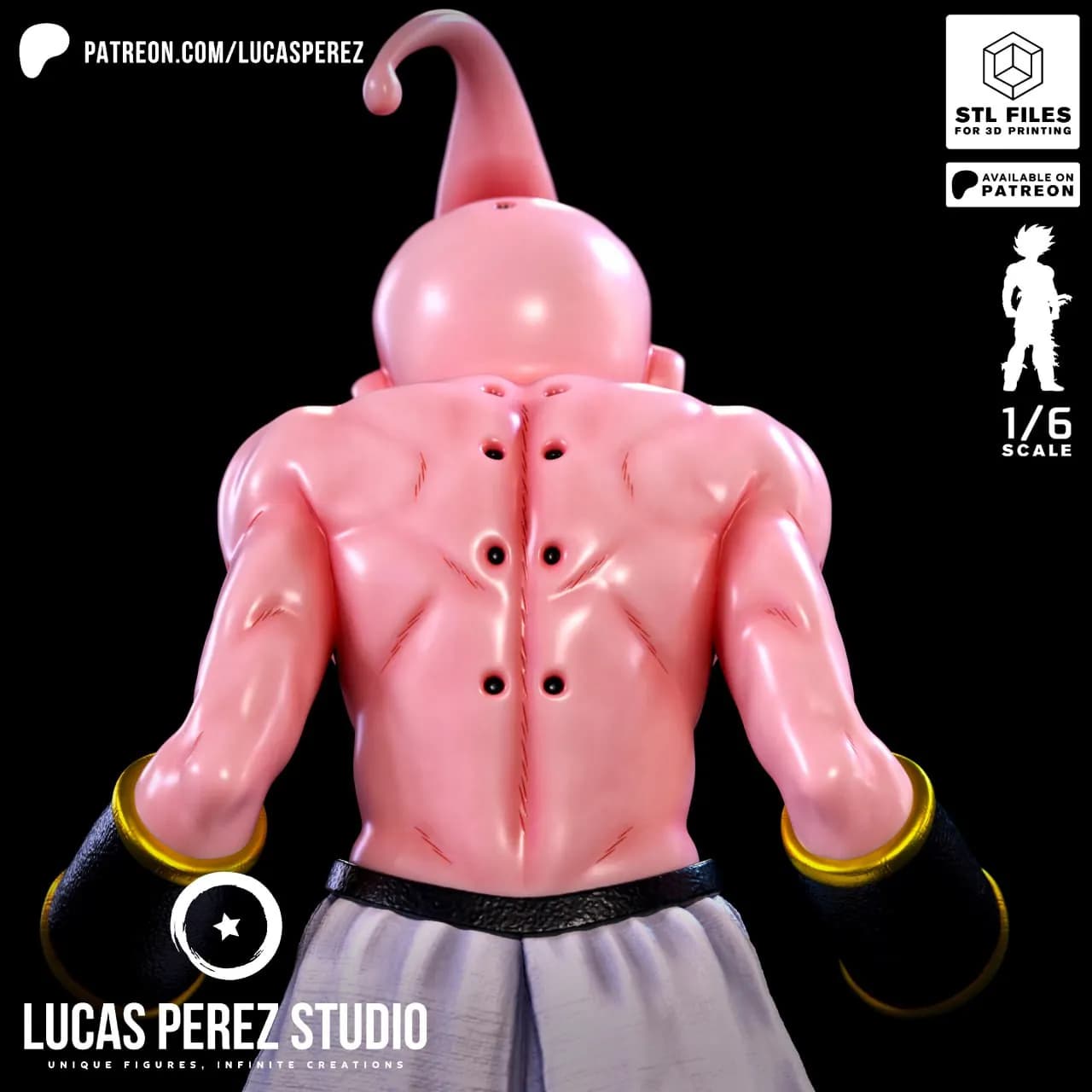 STL - Figura Kid Buu de Dragon Ball Z render 3