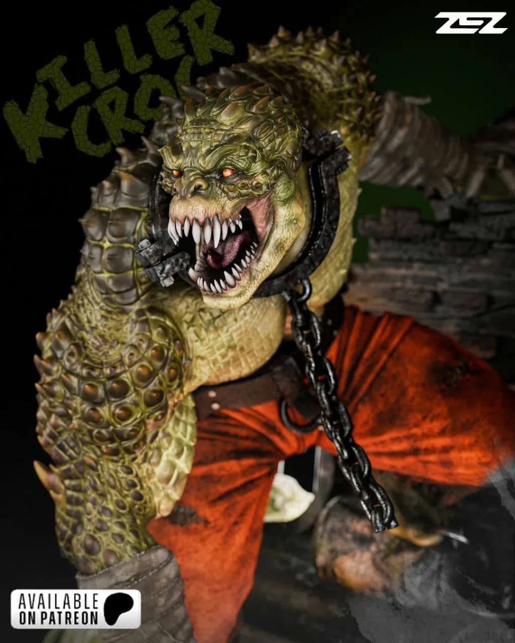 STL - Figura Killer Croc render 5