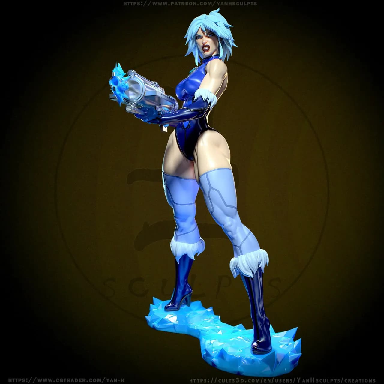 STL - Figura Killer Frost render 2