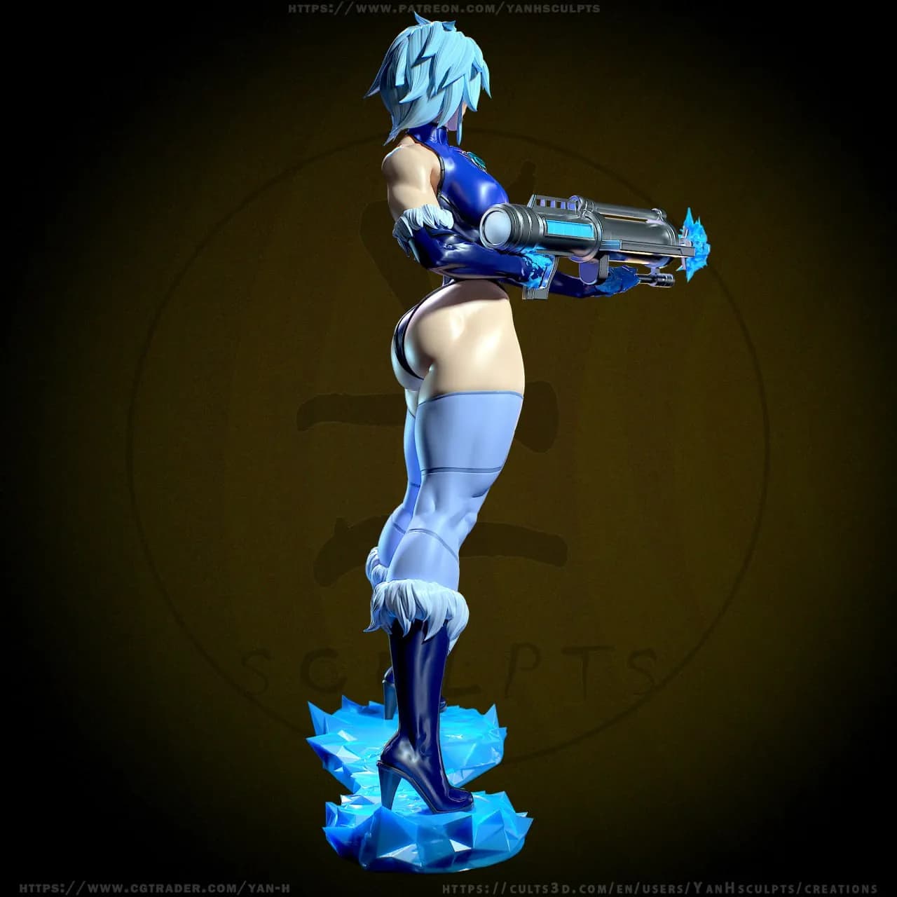 STL - Figura Killer Frost render 4