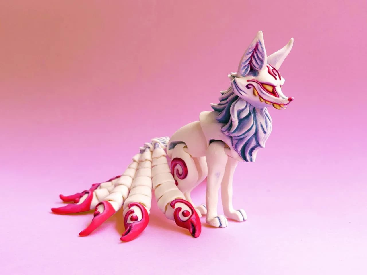 STL - Articulated Kitsune Figure