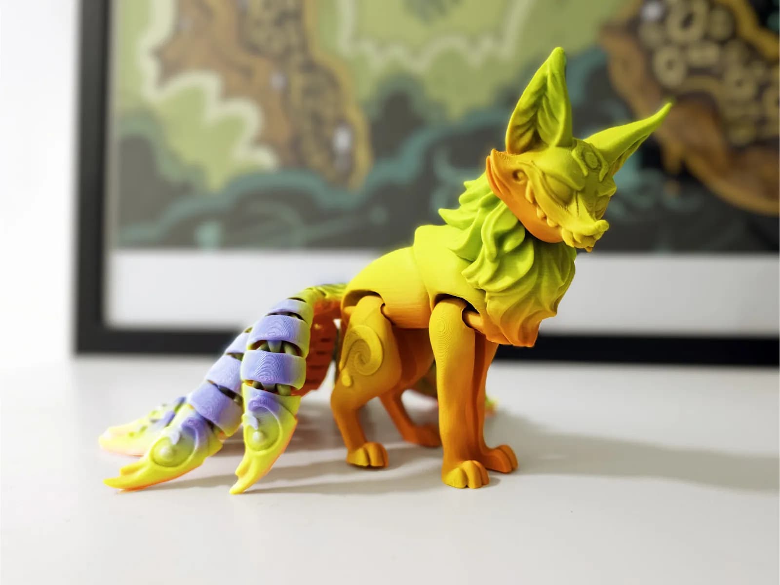 STL - Figura Kitsune Articulada render 2