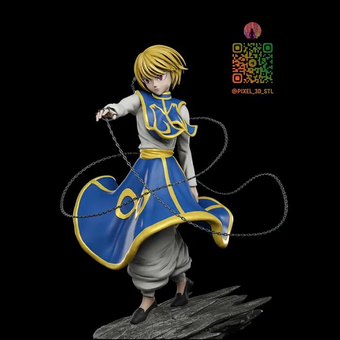 STL - Figura Kurapika Hunter x Hunter render 4