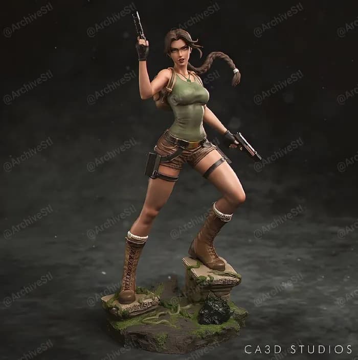 STL - Figura Lara Croft Aventurera