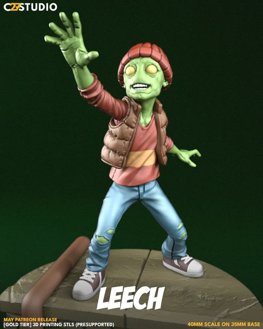 STL - Figura Leech estilo cartoon