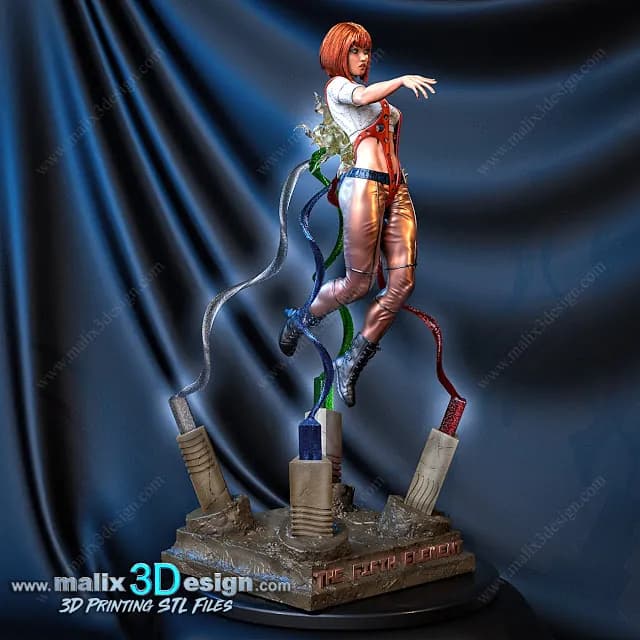 STL - Figura Leeloo del Quinto Elemento render 2