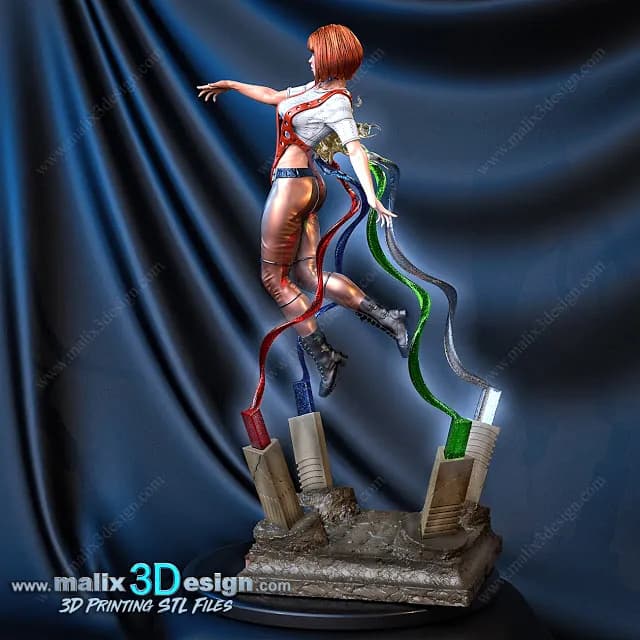 STL - Figura Leeloo del Quinto Elemento render 4