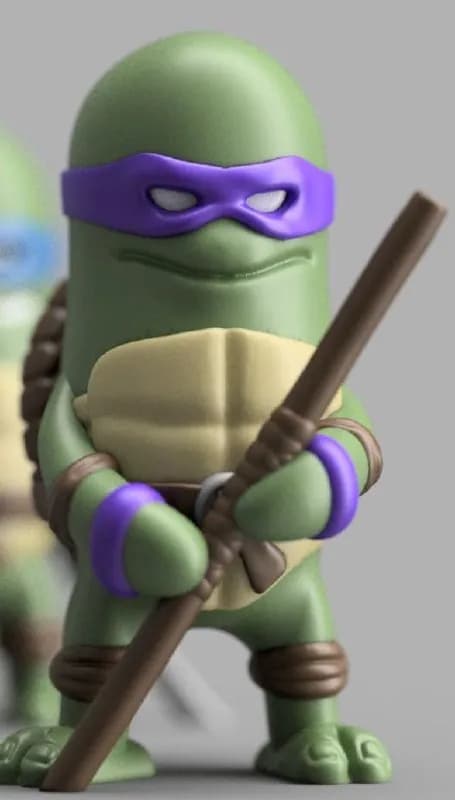 STL - Figura Leonardo Tortuga Ninja render 2