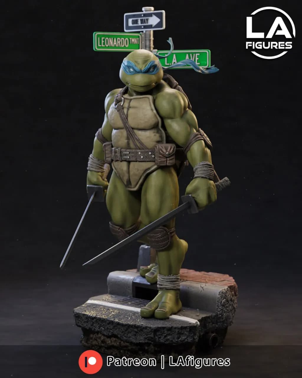 STL - Figura Leonardo Tortugas Ninja render 2