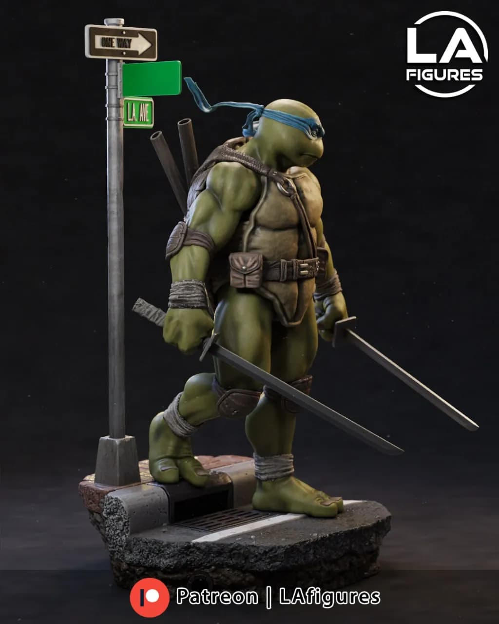 STL - Figura Leonardo Tortugas Ninja render 3