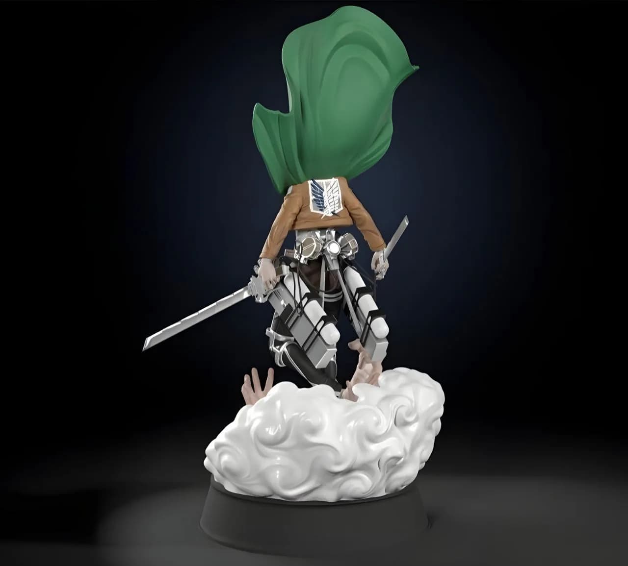 STL - Figura Levi Ackerman render 3