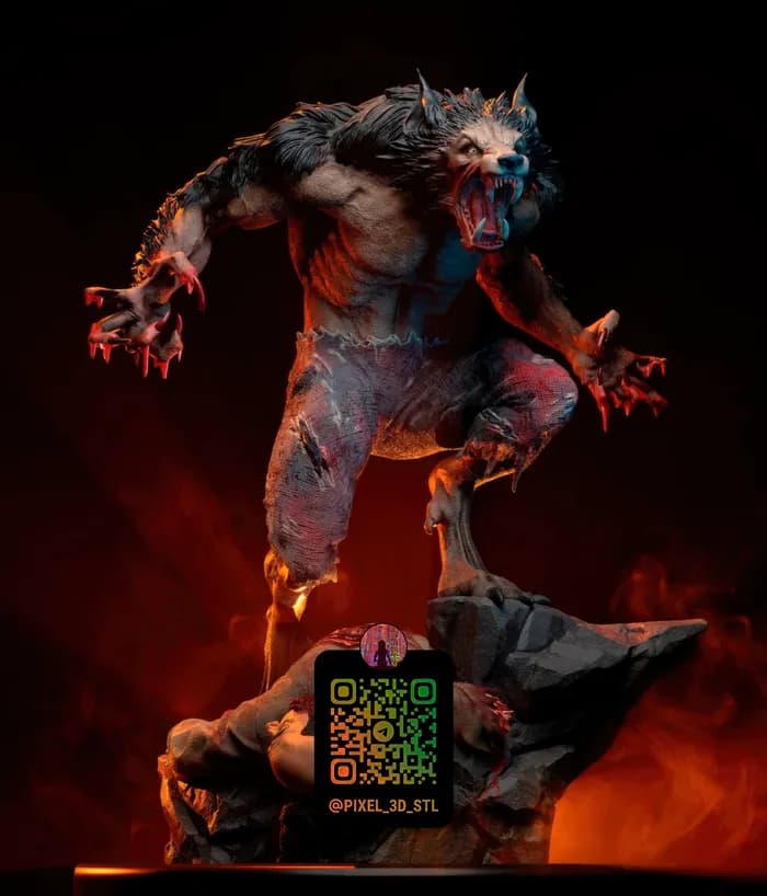 STL - Figura Licantropo Terrorifica