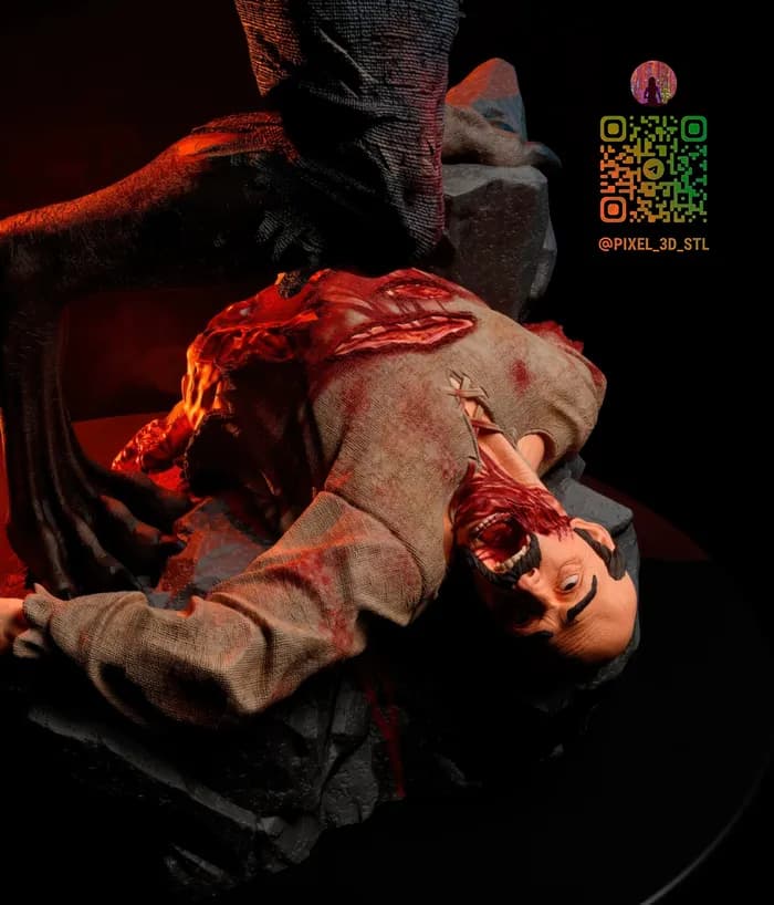 STL - Figura Licantropo Terrorifica render 3