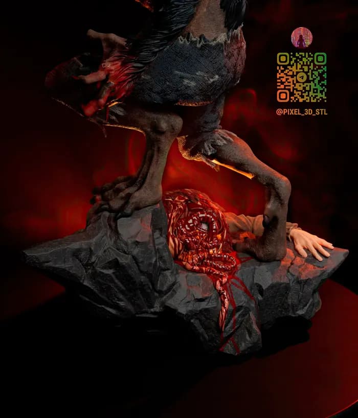 STL - Figura Licantropo Terrorifica render 4