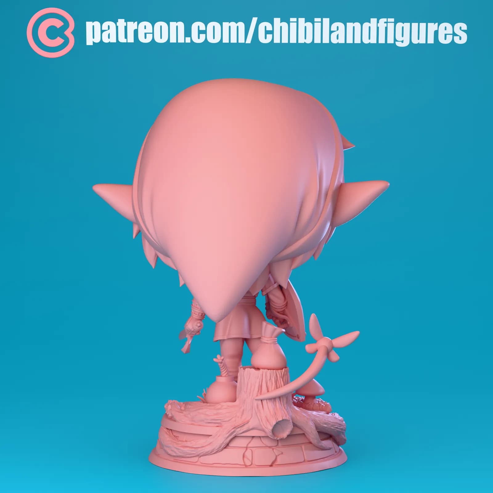 STL - Figura Link Estilo Chibi 2 render 2