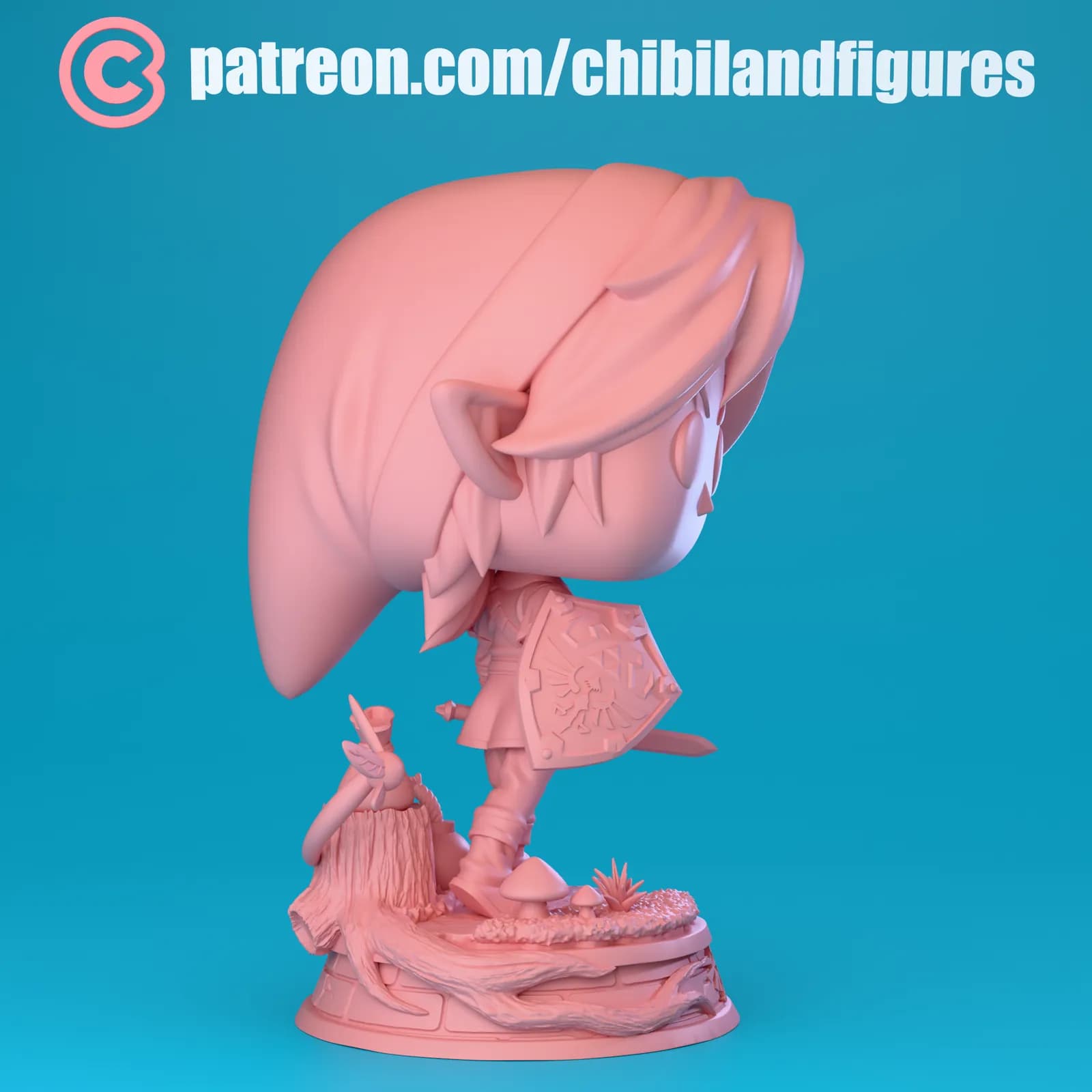 STL - Figura Link Estilo Chibi 2 render 5