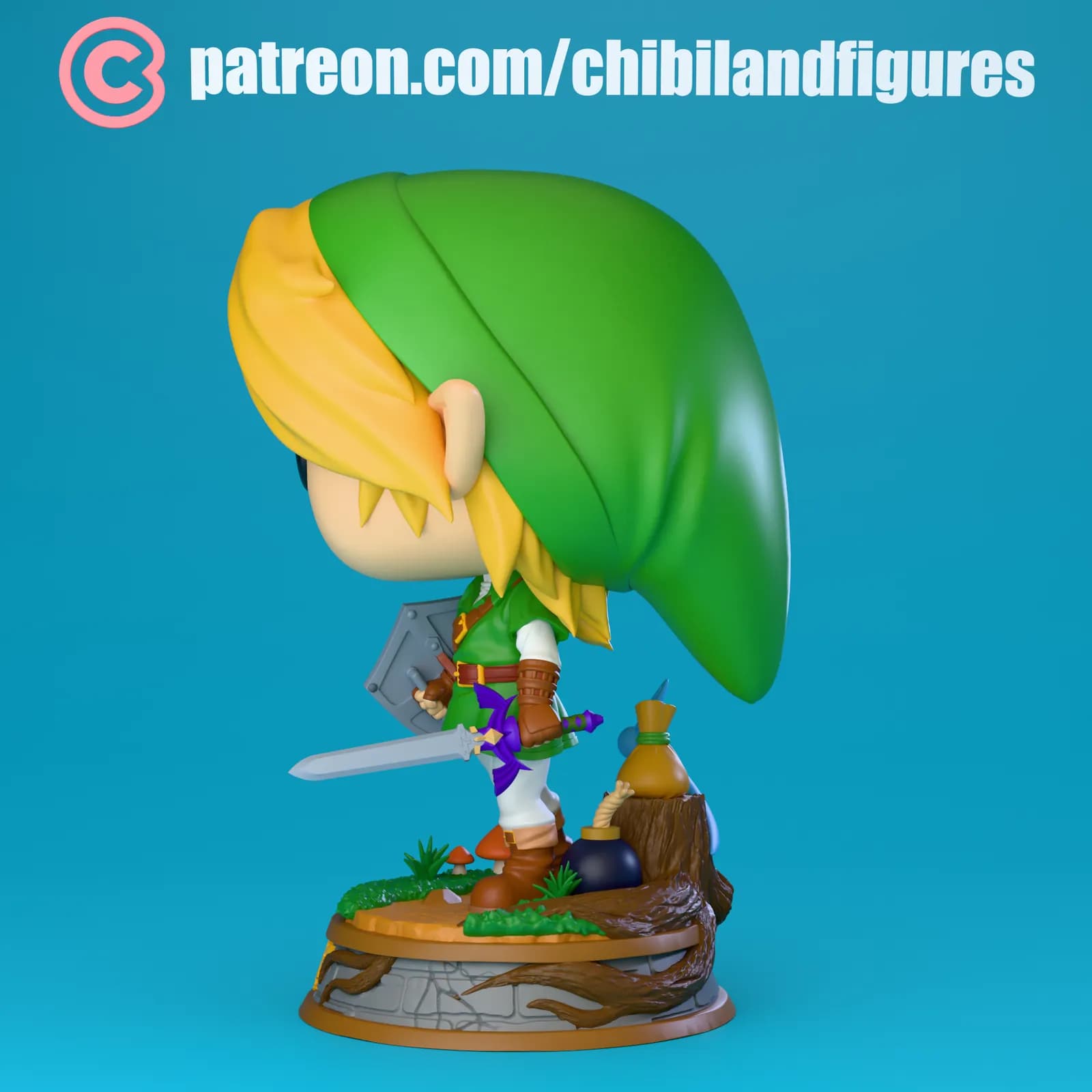 STL - Figura Link Estilo Chibi 2