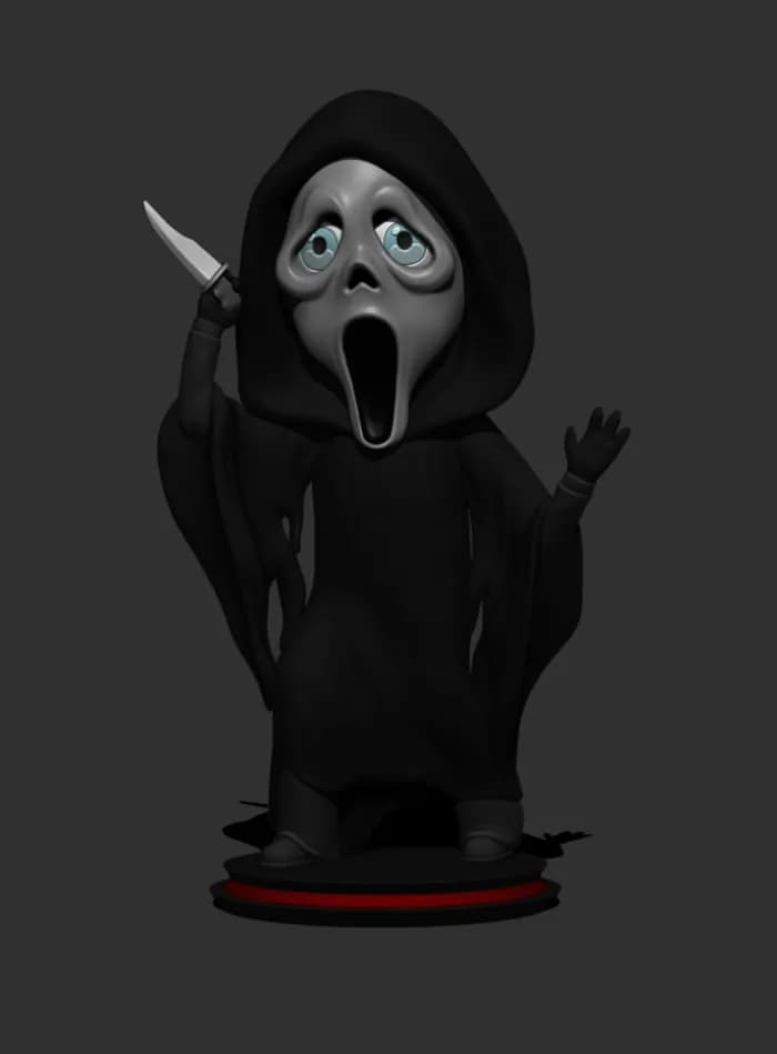 STL - Figura Little Big Head Ghostface