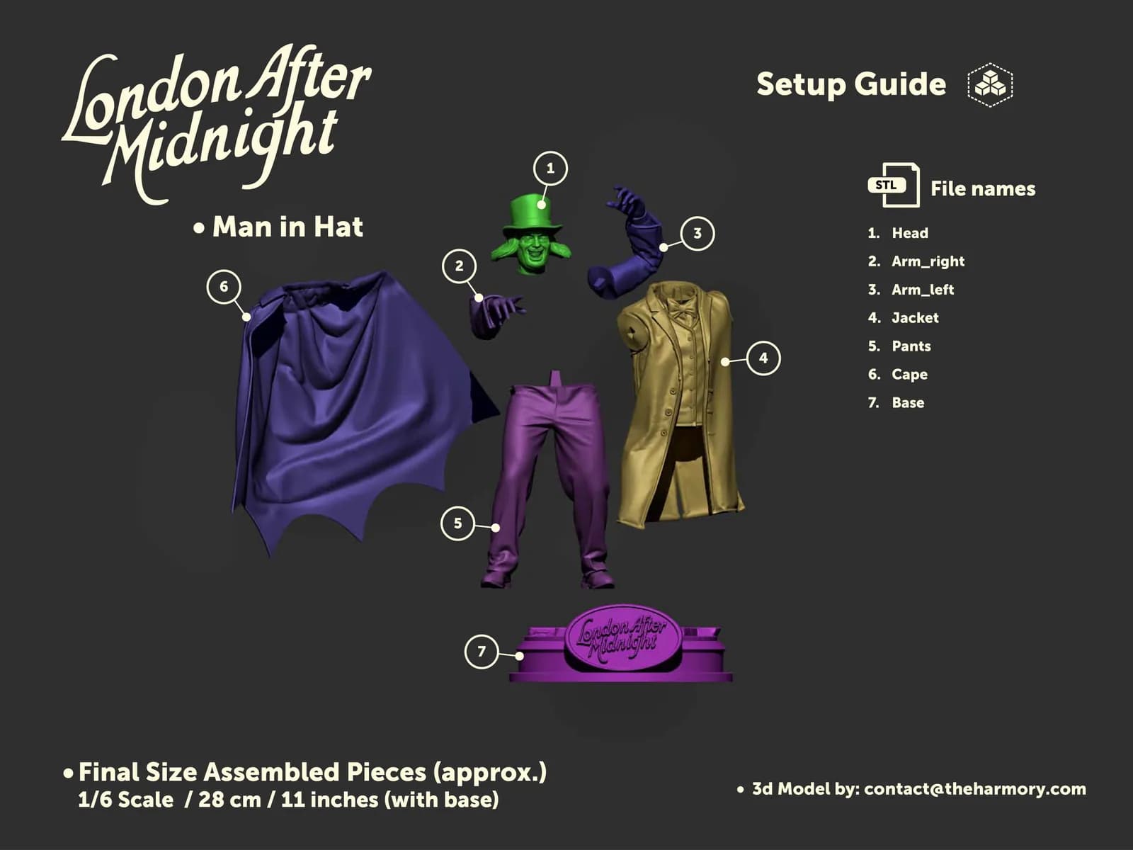 STL - Figura London After Midnight render 4