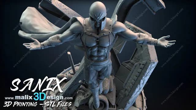 STL - Figura Magneto X Men render 3