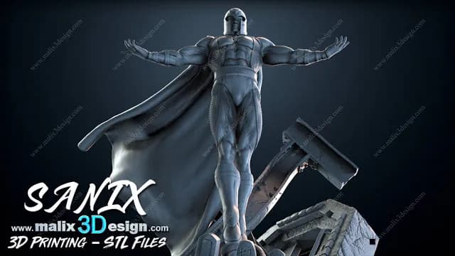 STL - Figura Magneto X Men render 4