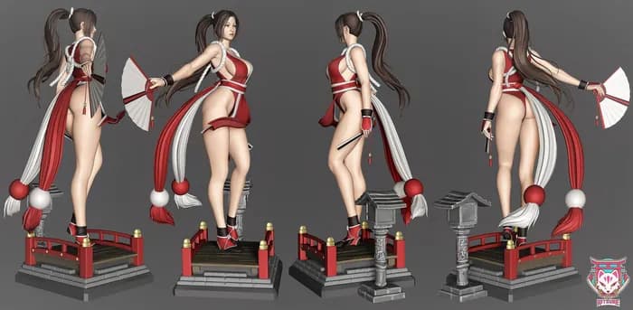 STL - Figura Mai Shiranui 2 render 2