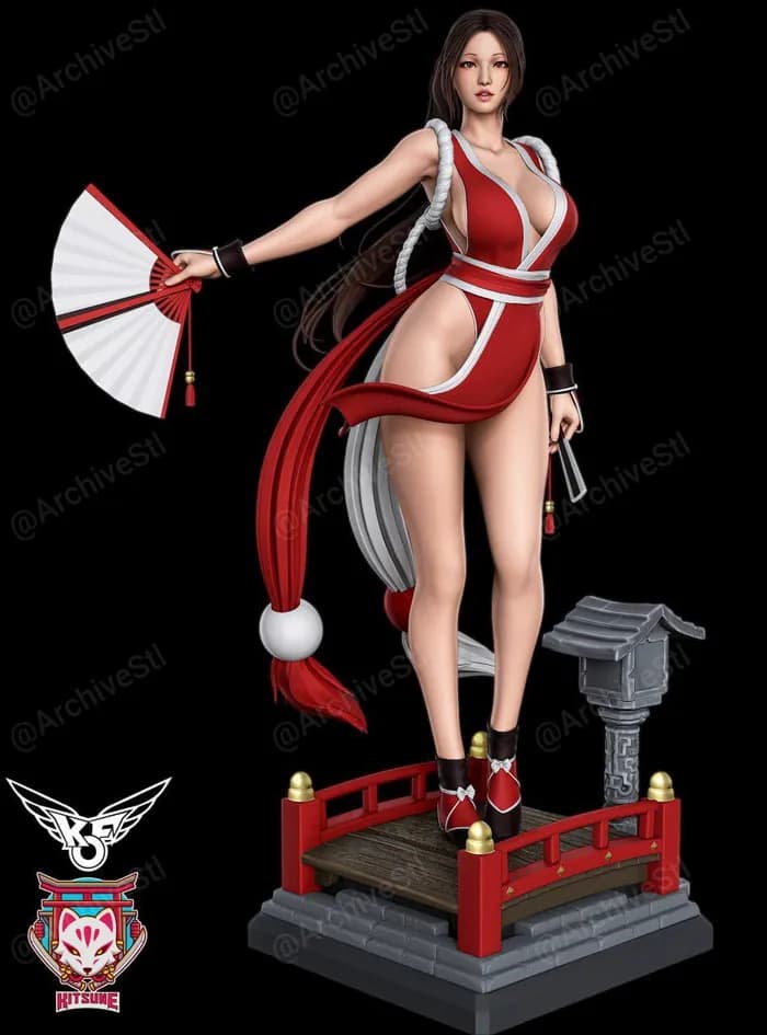 STL - Figura Mai Shiranui 2 render 5