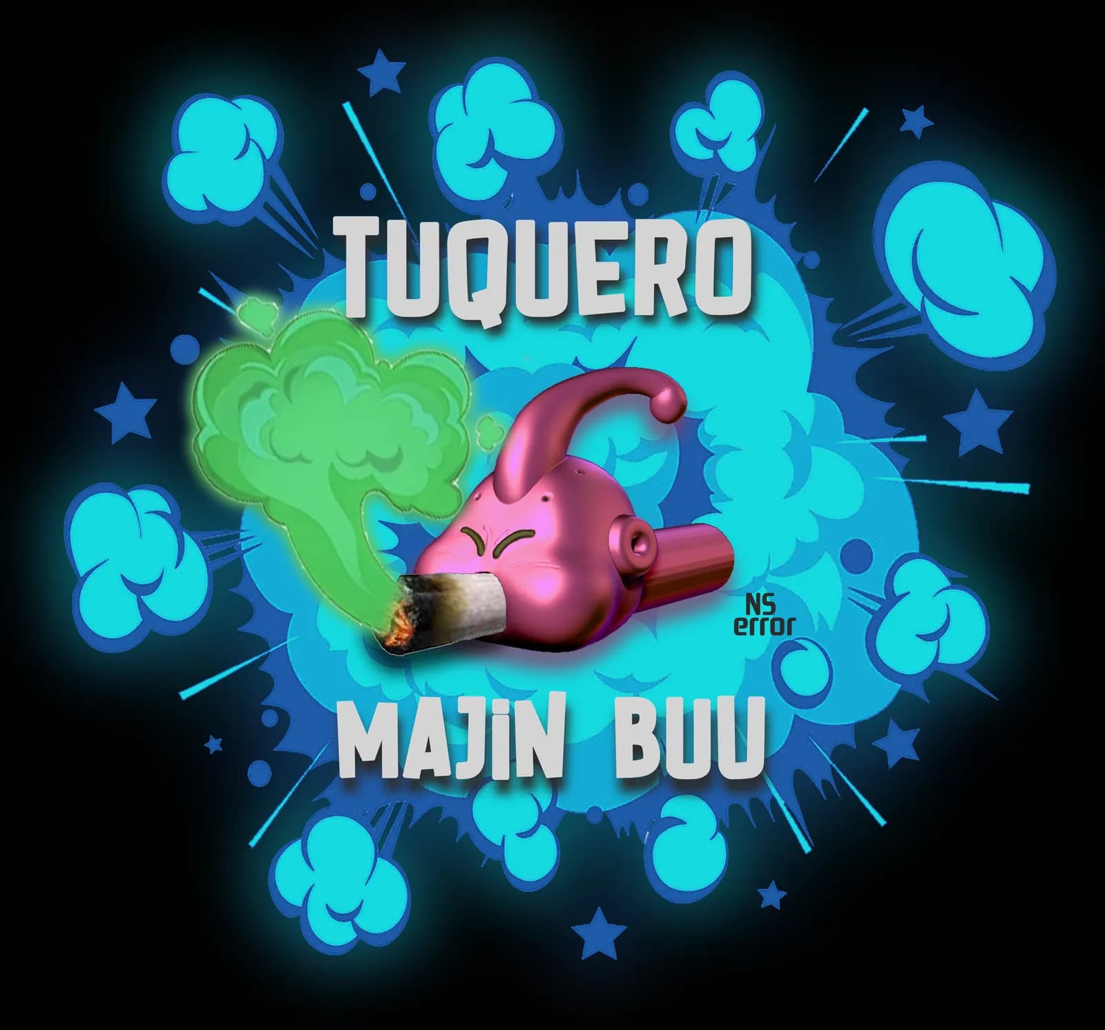 STL - Figura Majin Buu fumando 2 render 2
