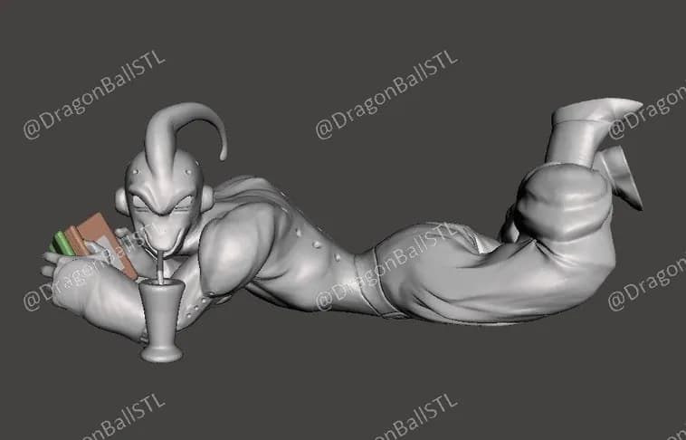 STL - Figura Majin Buu relajado
