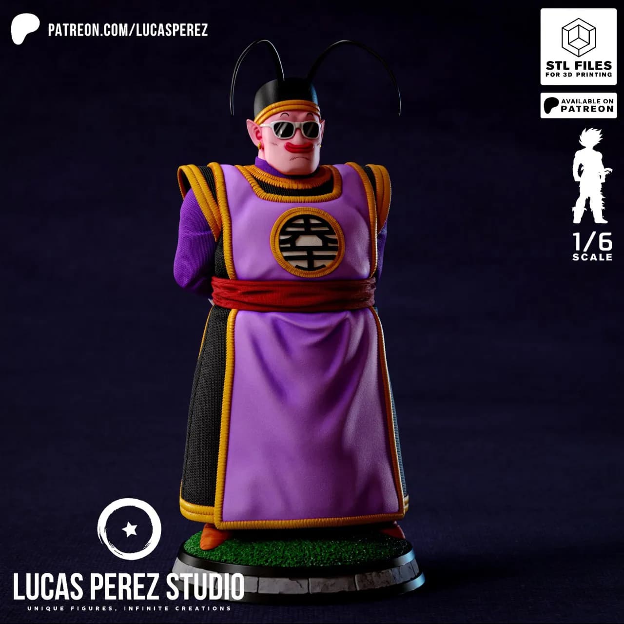 STL - Figura Majin Buu Son Goku render 2