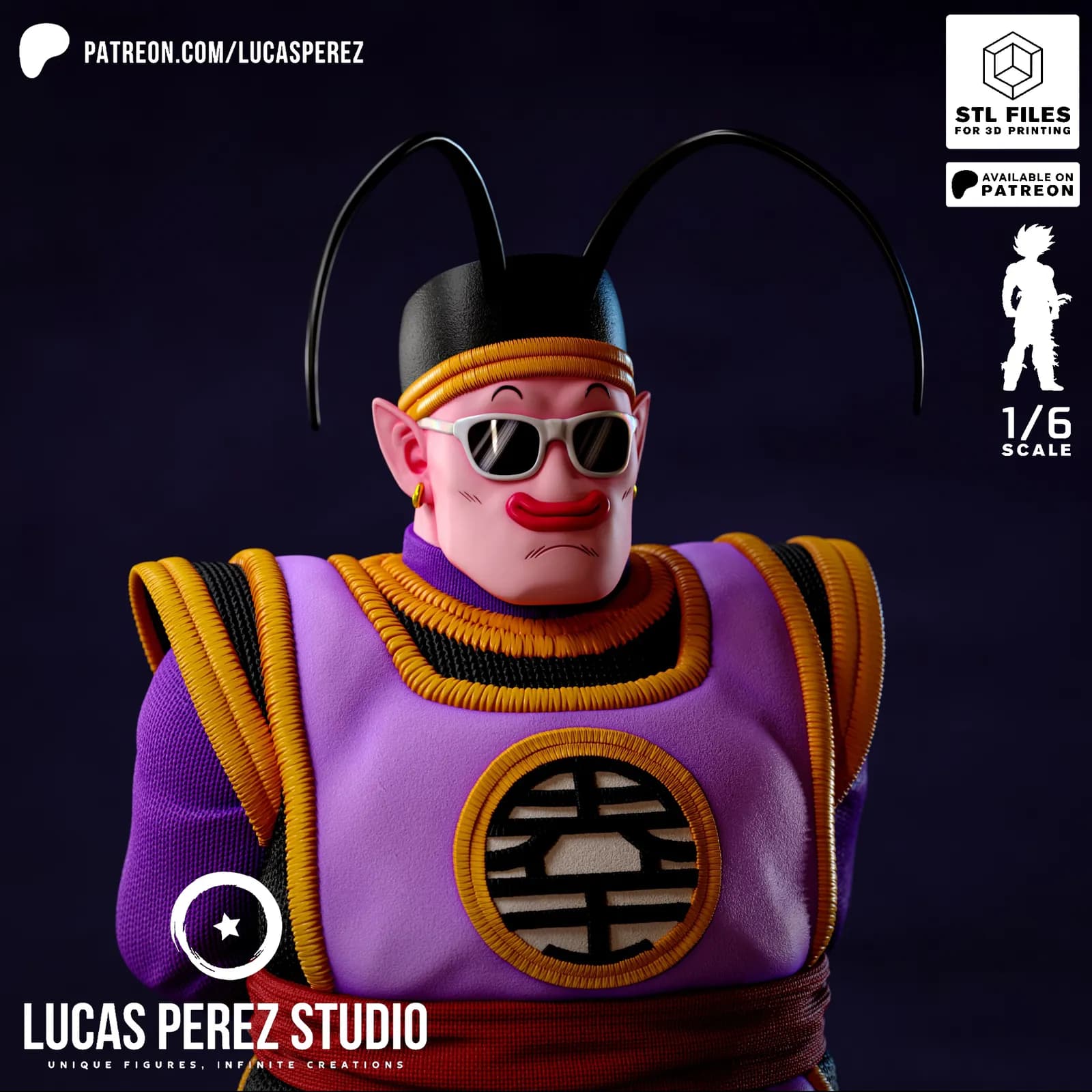 STL - Figura Majin Buu Son Goku render 5