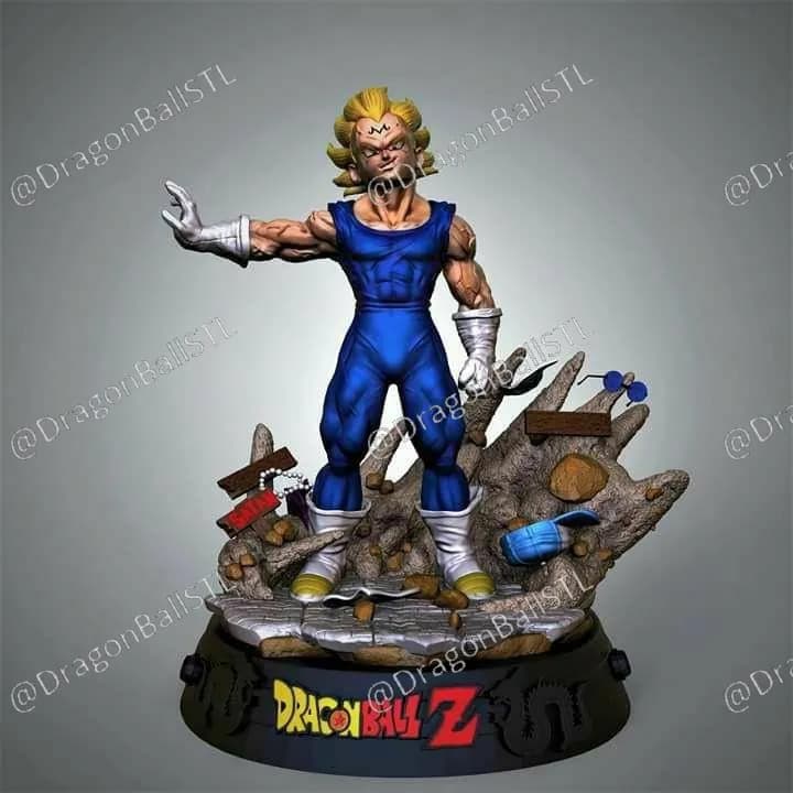STL - Figura Majin Vegeta estilo anime
