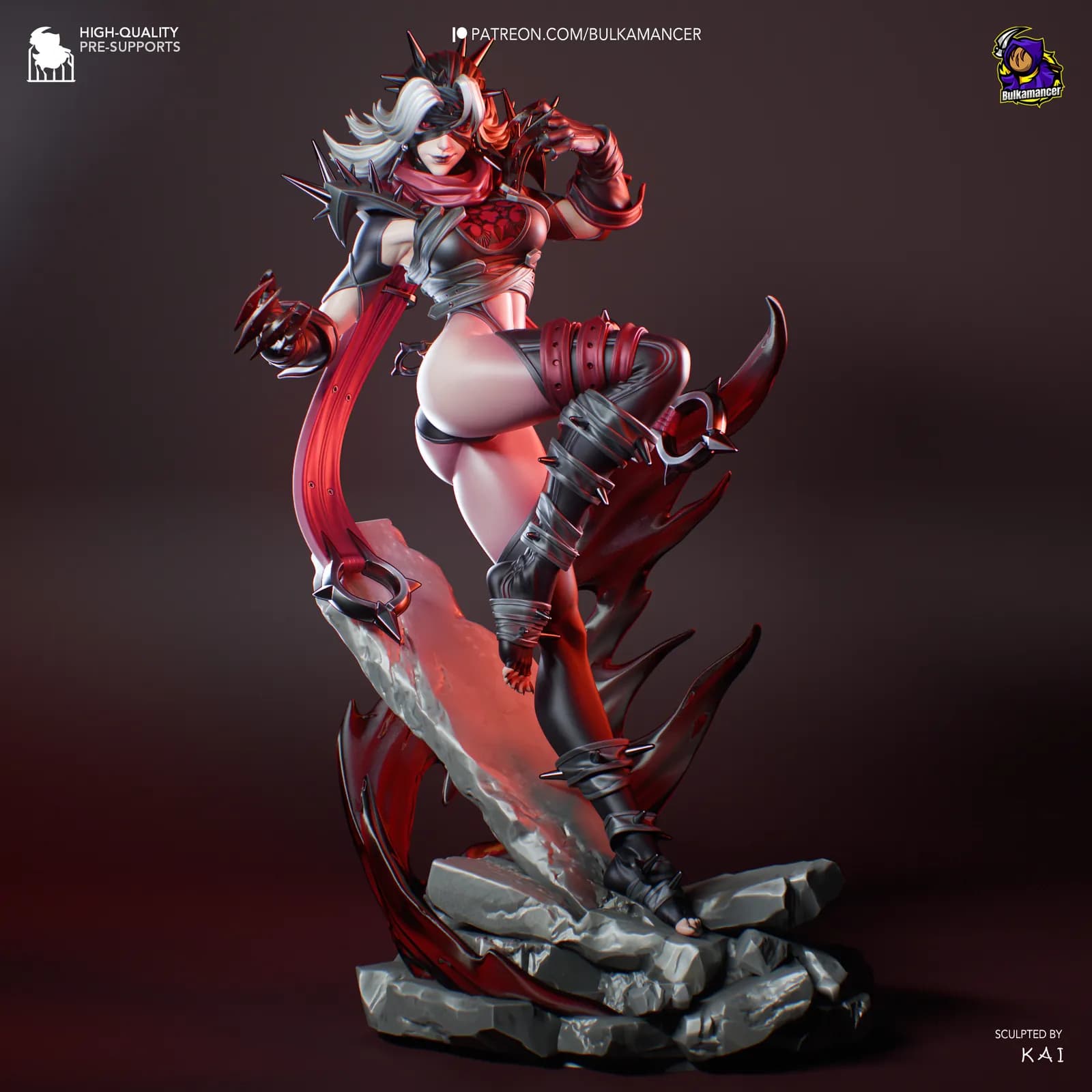 STL - Figura Malice Sombra render 2