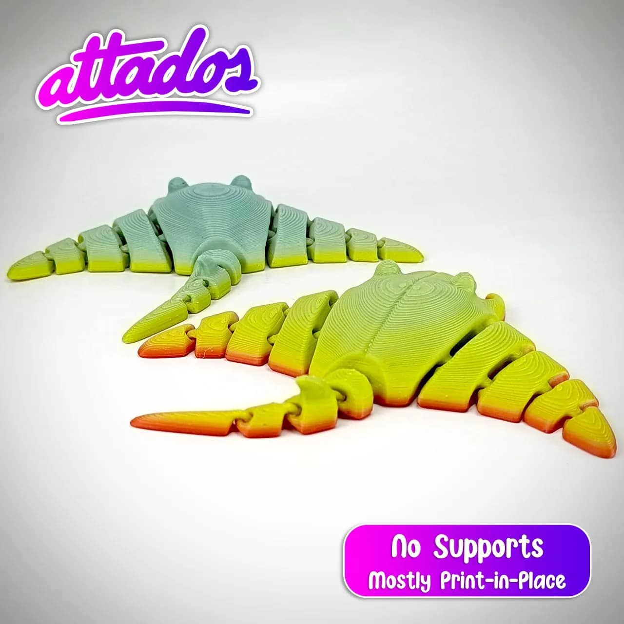 STL - Figura Mantarraya Articulada render 2