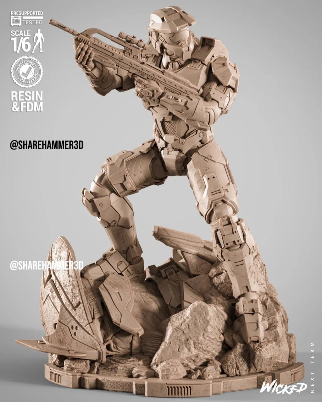 STL - figura master chief armadura