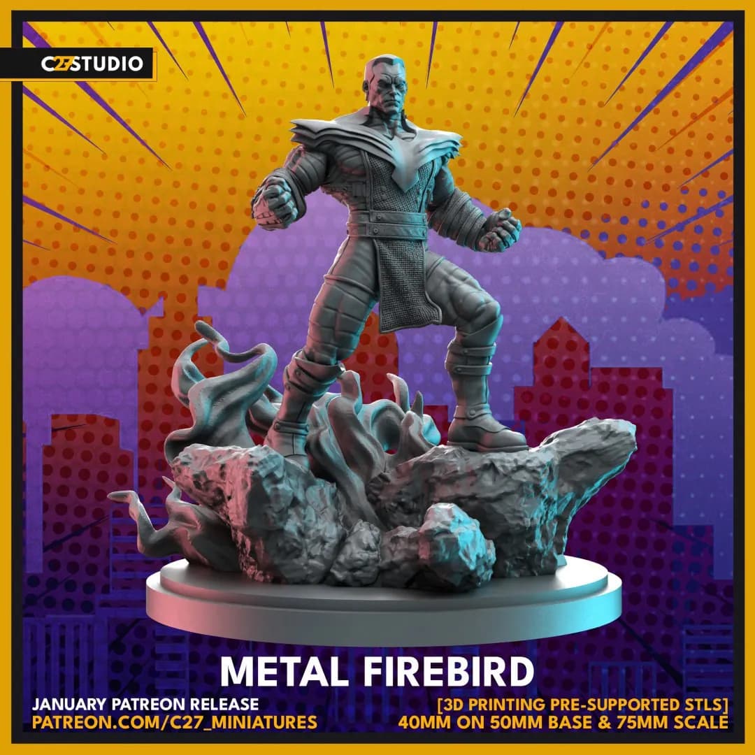 STL - Figura metal firebird