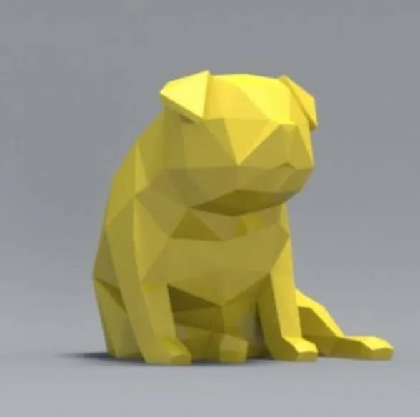 STL - Figura minimalista de Pug
