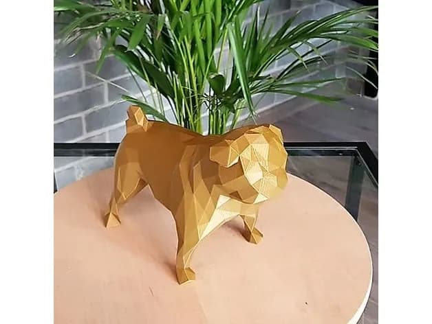 STL - Figura minimalista de Pug